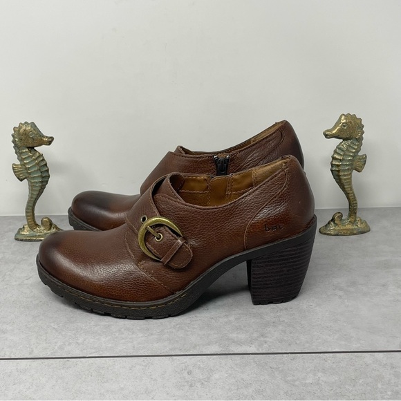 BOC BORN CONCEPT C03752 Women's Brown Monk Strap Leather Shoes 9 US/40.5 EU - Picture 1 of 12